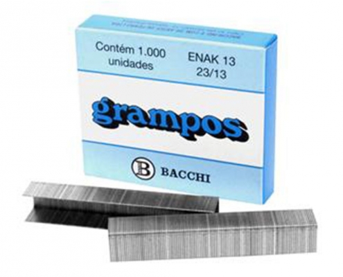 Grampo 23/13 Enak Galvanizado com 1000 unidades Bacchi