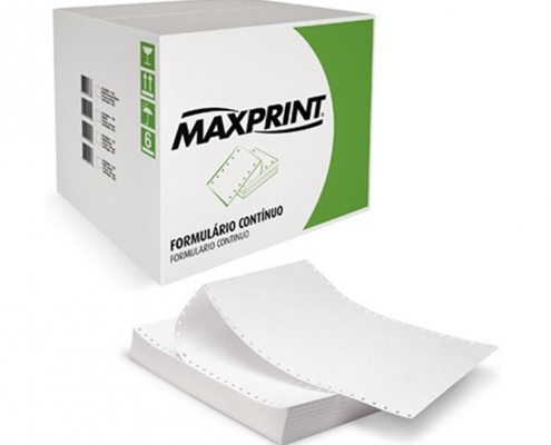 Formulário Contínuo Razão 2 Vias Branco 240x140 caixa com 3000 folhas Maxprint 3076